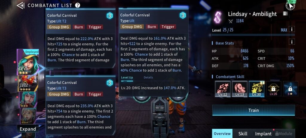 Cyber Rebellion - skill descriptions