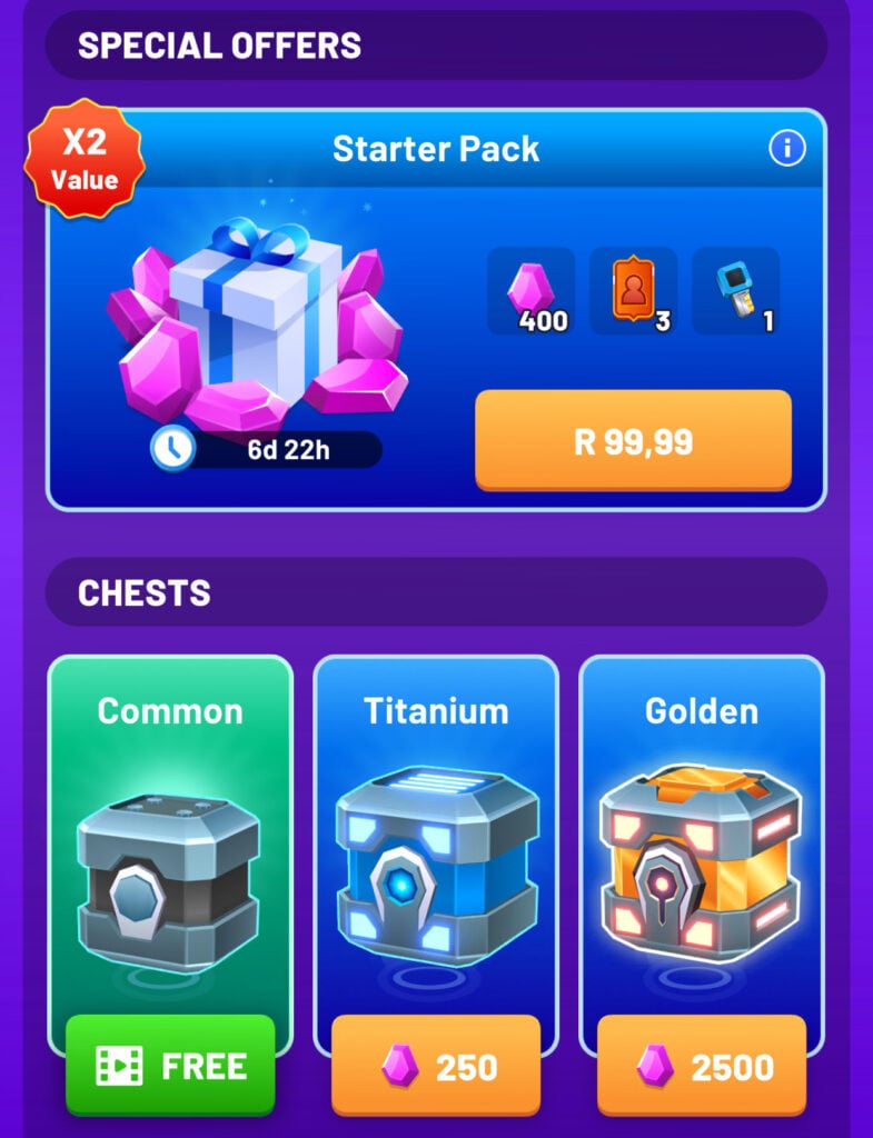 Shop - will allow players to get additional astronauts and cash