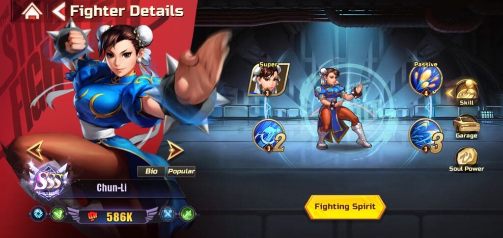Chun-Li in Street Fighter: Duel.