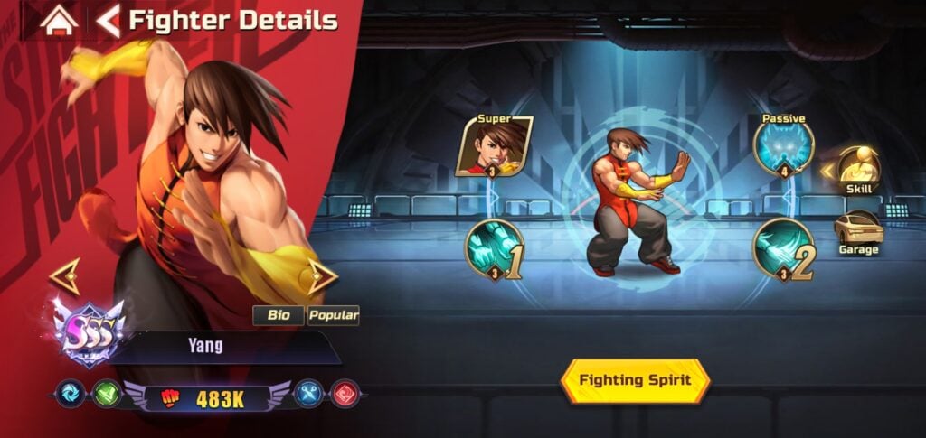 Yang in Street Fighter: Duel.