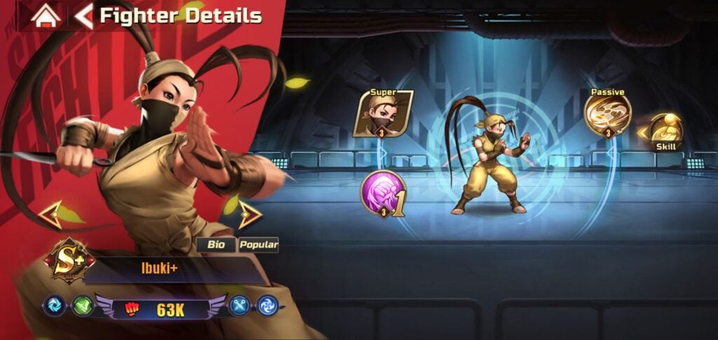 Ibuki in Street Fighter: Duel.