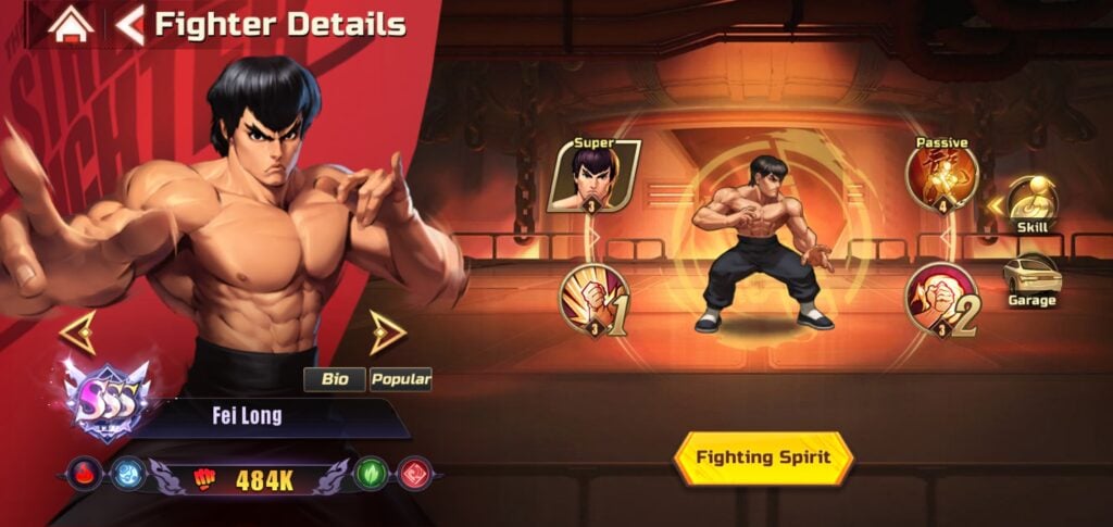 Fei Long in Street Fighter: Duel.