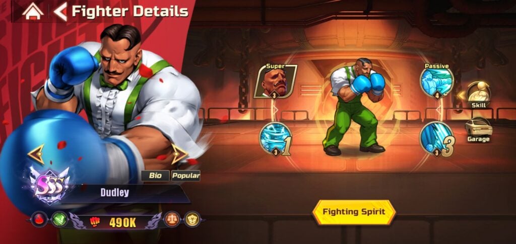 Dudley in Street Fighter: Duel.