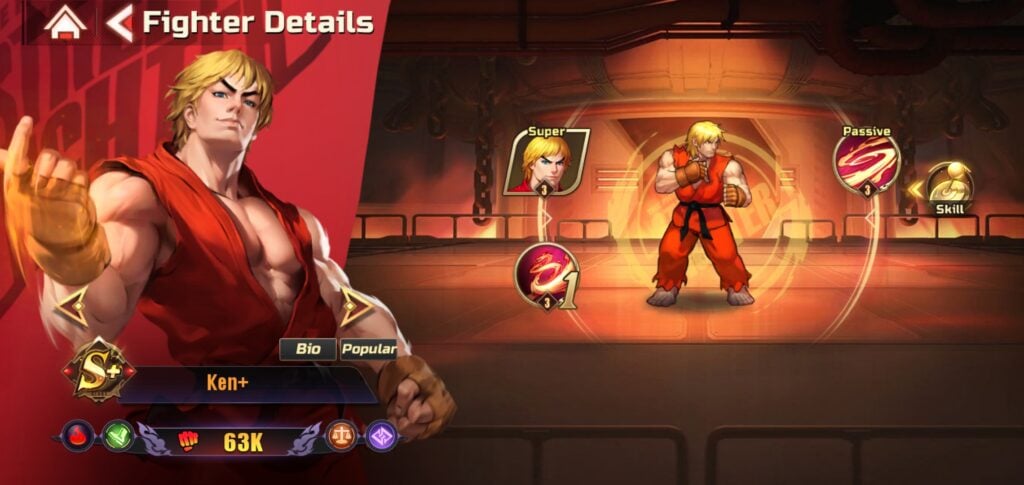 Ken in Street Fighter: Duel.