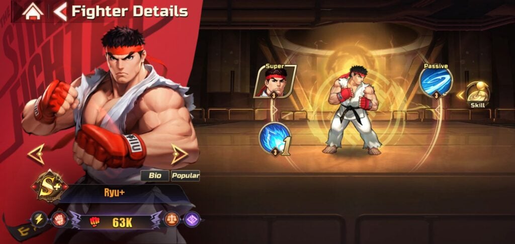 Ryu in Street Fighter: Duel.