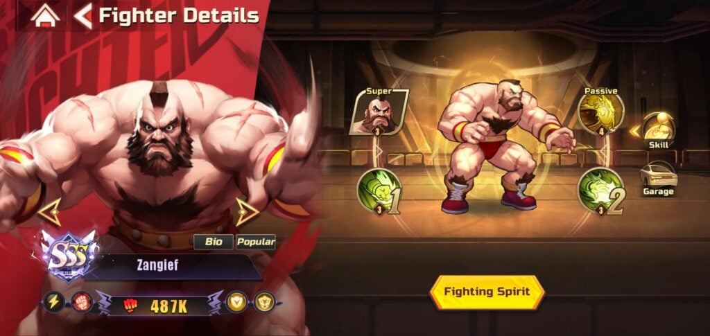 Zangief in Street Fighter: Duel.