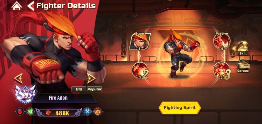 Fire Adon in Street Fighter: Duel.
