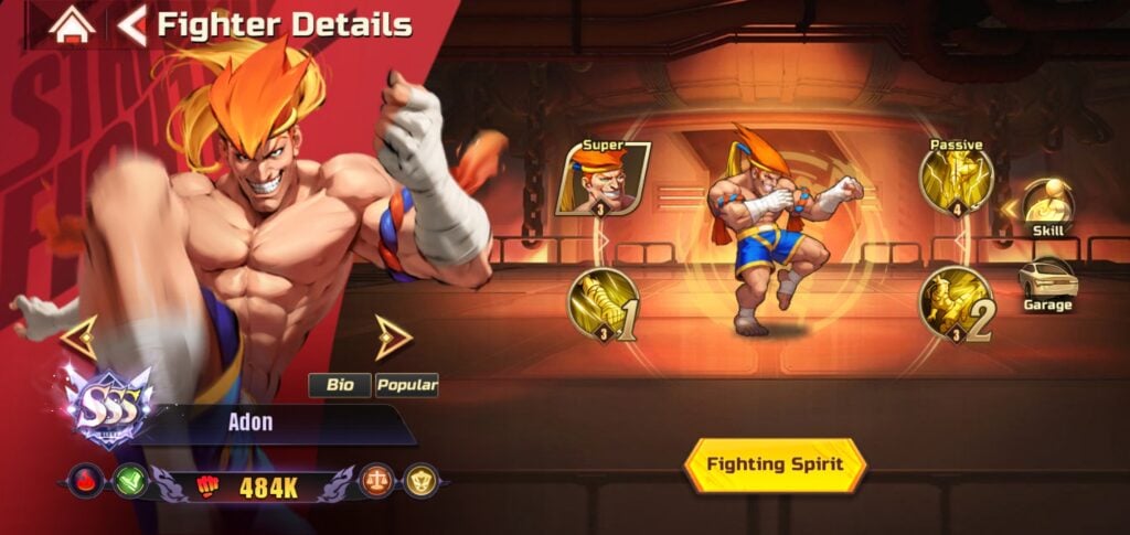 Adon in Street Fighter: Duel.