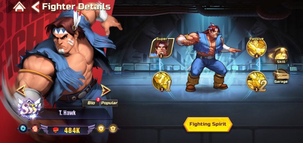 T. Hawk in Street Fighter: Duel.