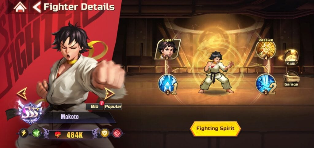 Makoto in Street Fighter: Duel.