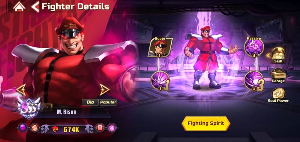 M. Bison in Street Fighter: Duel.