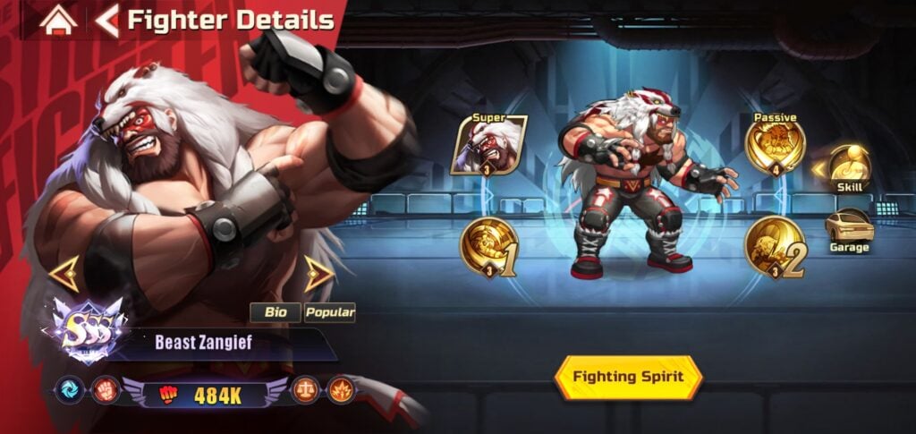 Beast Zangief in Street Fighter: Duel.