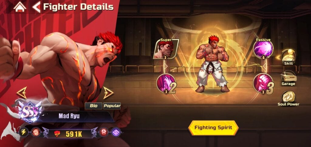 Mad Ryu in Street Fighter: Duel.
