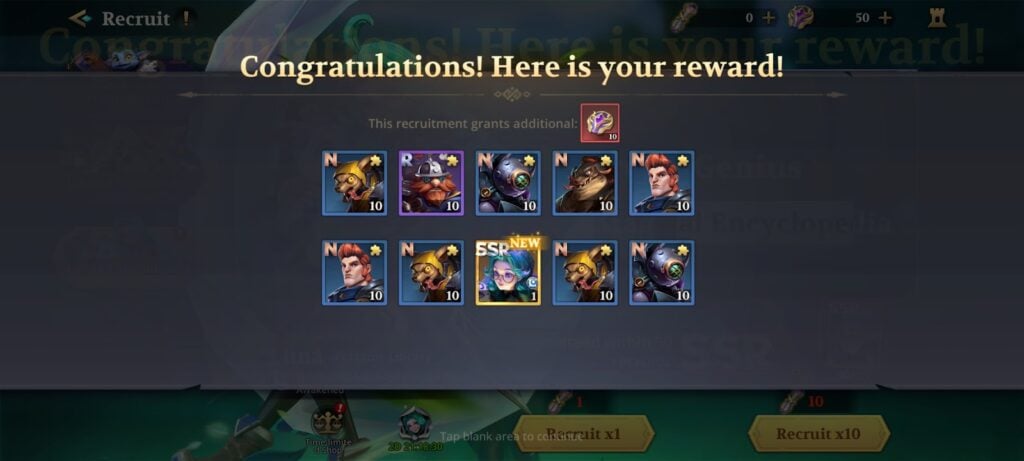 Inariel Legend - Dragon Hunt multi-pull (10x) results