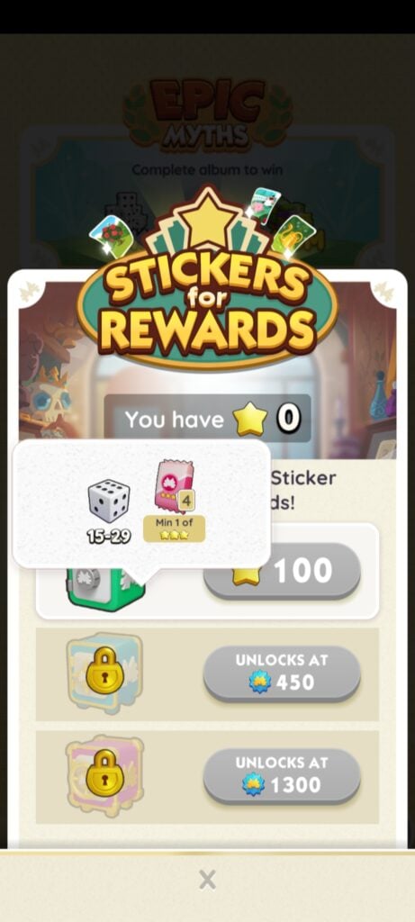 Monopoly GO Album Stickers Rewards 2