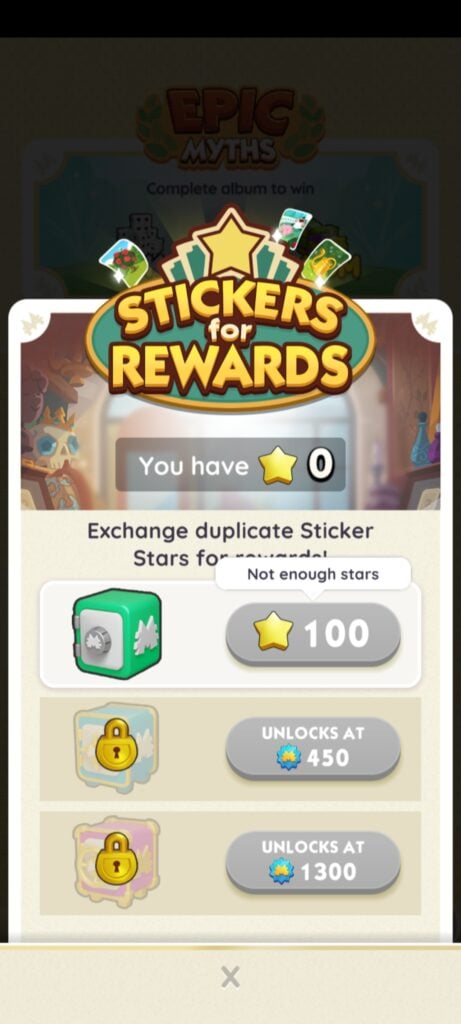 Monopoly GO Album Stickers Rewards 3