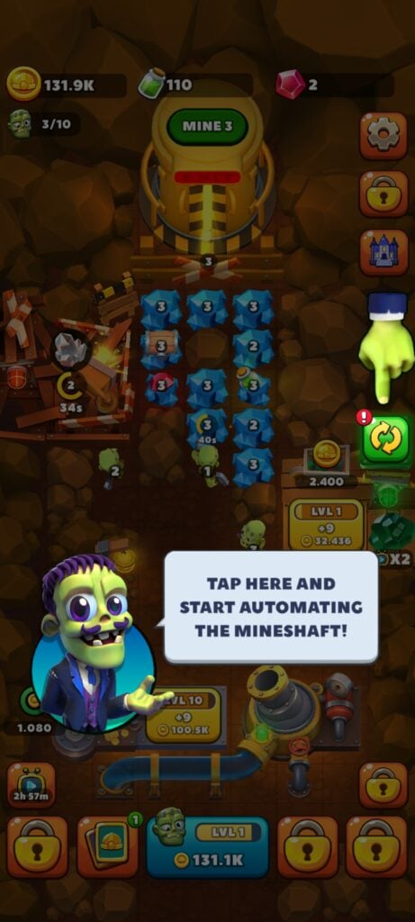 Idle Zombie Miner Gold Tycoon Automation