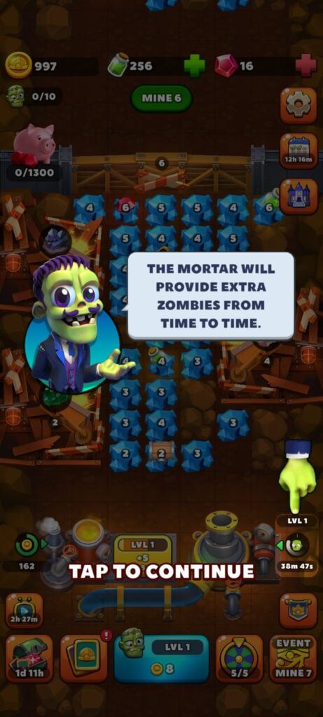 Idle Zombie Miner Gold Tycoon Mortar