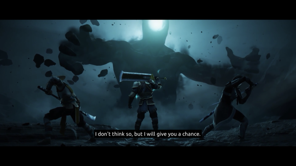 Cutscene screenshot from Shadow Fight 4: Arena
