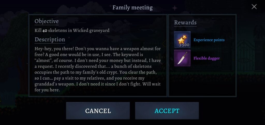 The Family Meeting quest in Darkrise.