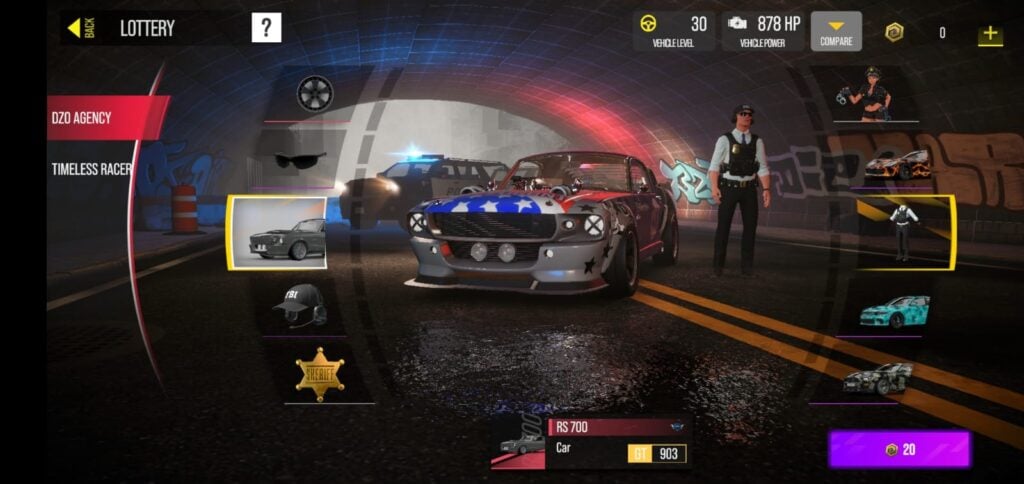 Lottery in Drive Zone Online