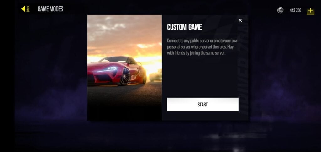 Custome Game mode in Drive Zone Online