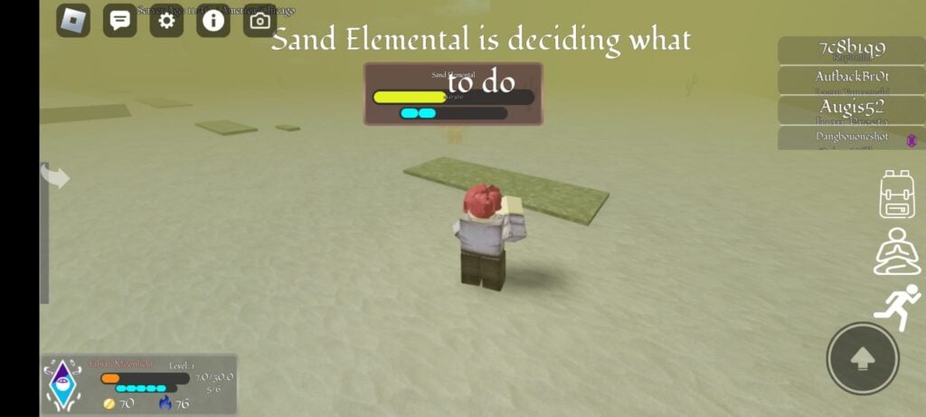 Sand Elemental Combat