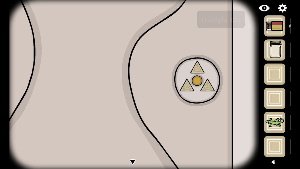 screenshot of Samsara Room triangle key puzzle solution