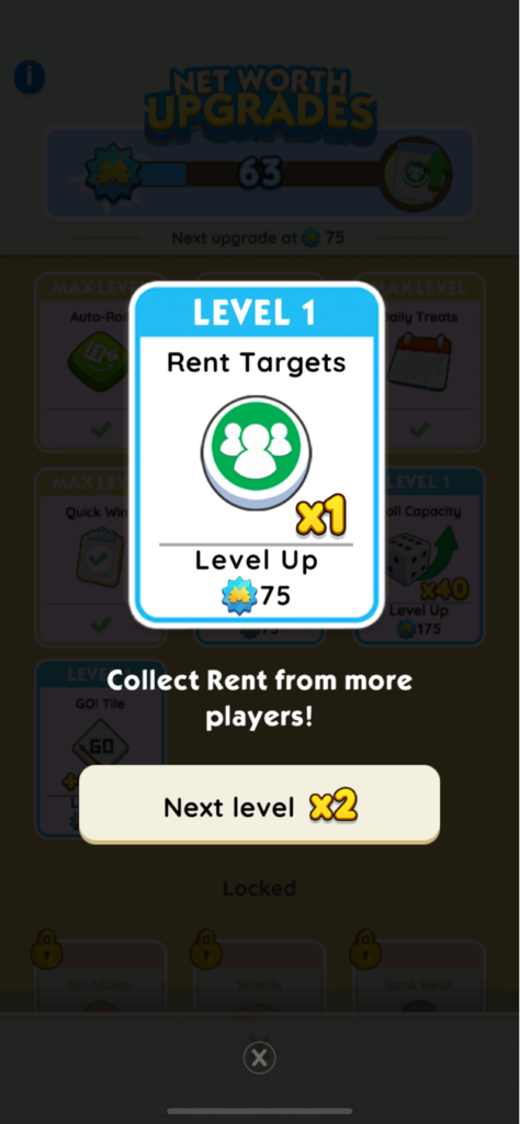 level up in monopoly go