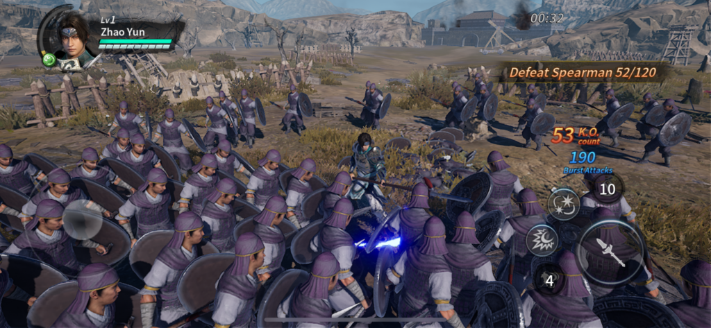 Dynasty Warriors M - Battles and Officers fighting 