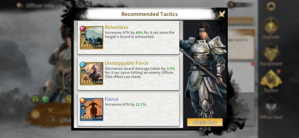 Officer Tactics - Recommended Tactics and Recruitment