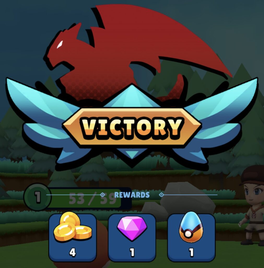 Monster Battle - Victory - Rewards in battle