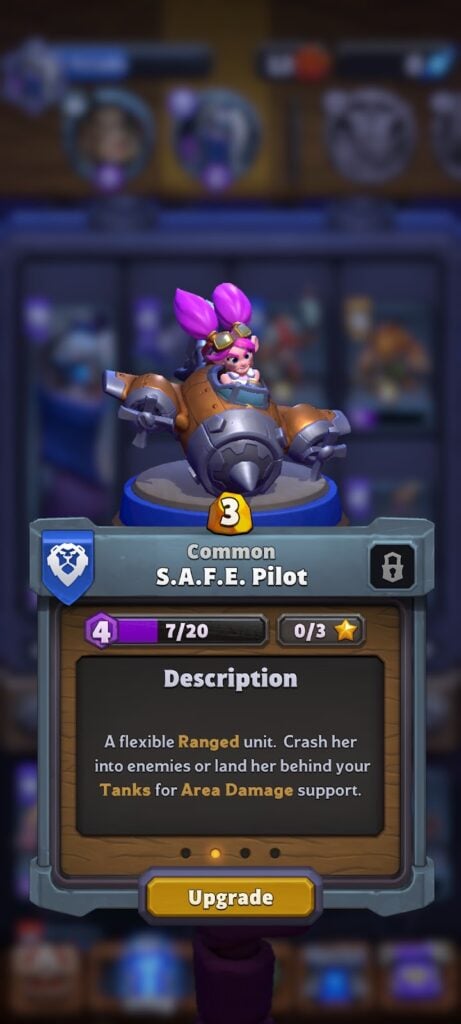 Warcraft Rumble - mini description (S.A.F.E. Pilot)