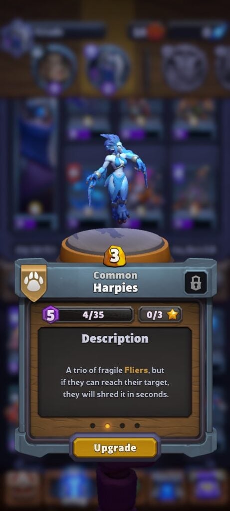 Warcraft Rumble - mini description (Harpies)