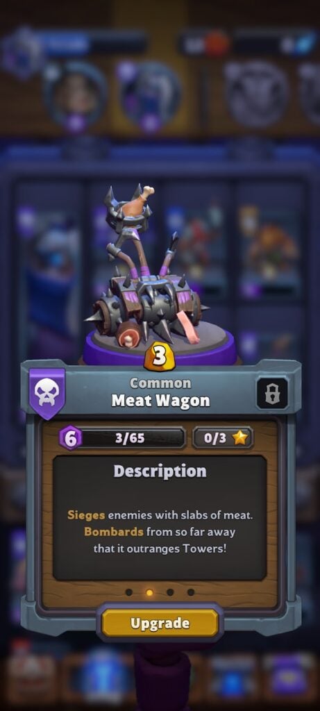 Warcraft Rumble - mini description (Meat Wagon)