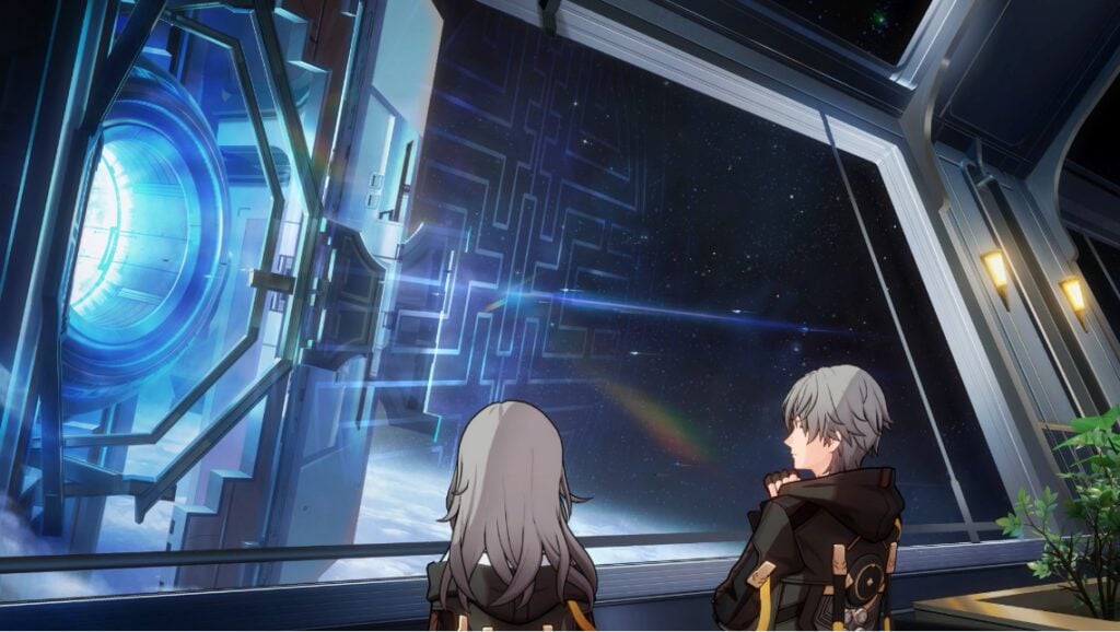 Peace in the Trailblazers' space station in Honkai: Star Rail.