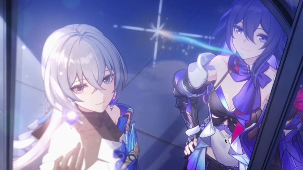 Bronya and Seele watching a star in Honkai: Star Rail.