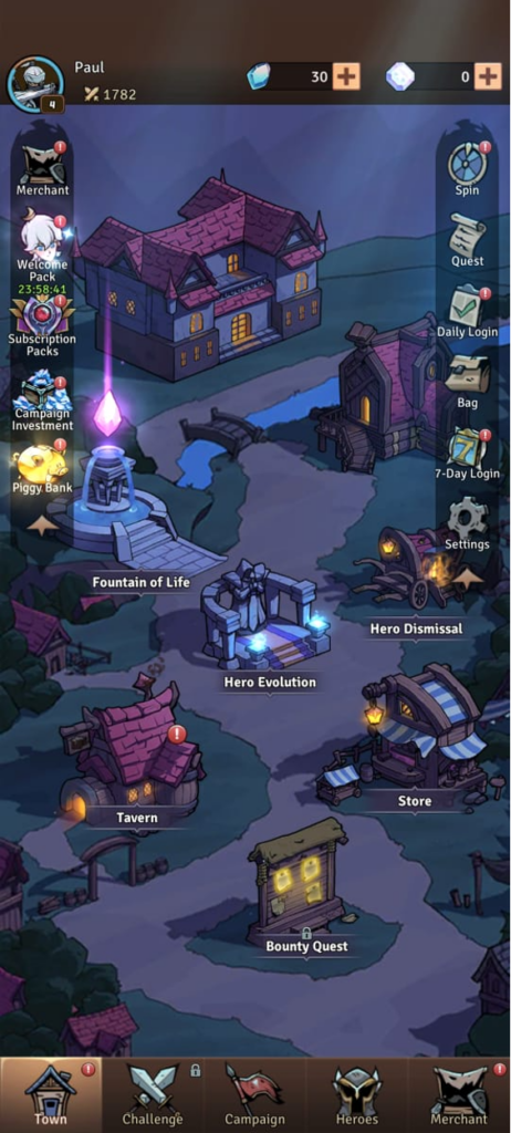 Town in Hero Adventure – Idle RPG Games