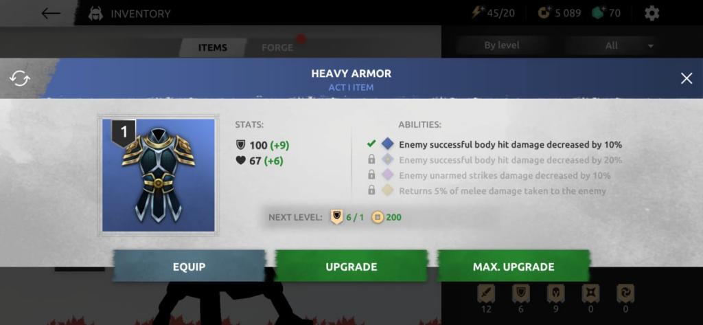 Upgrading Your Weapons and Armor