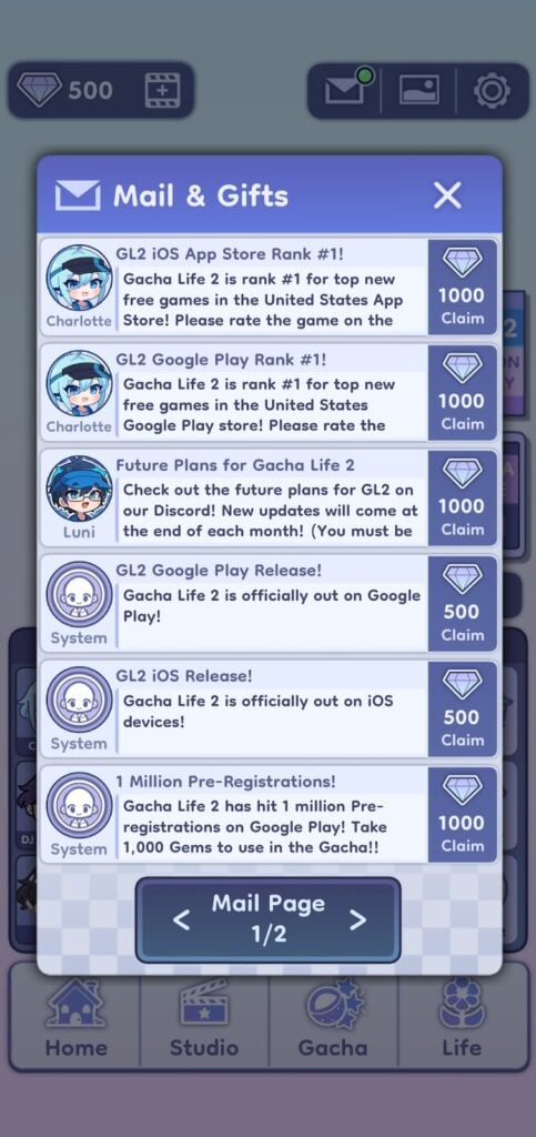 Gacha Life 2 - mail