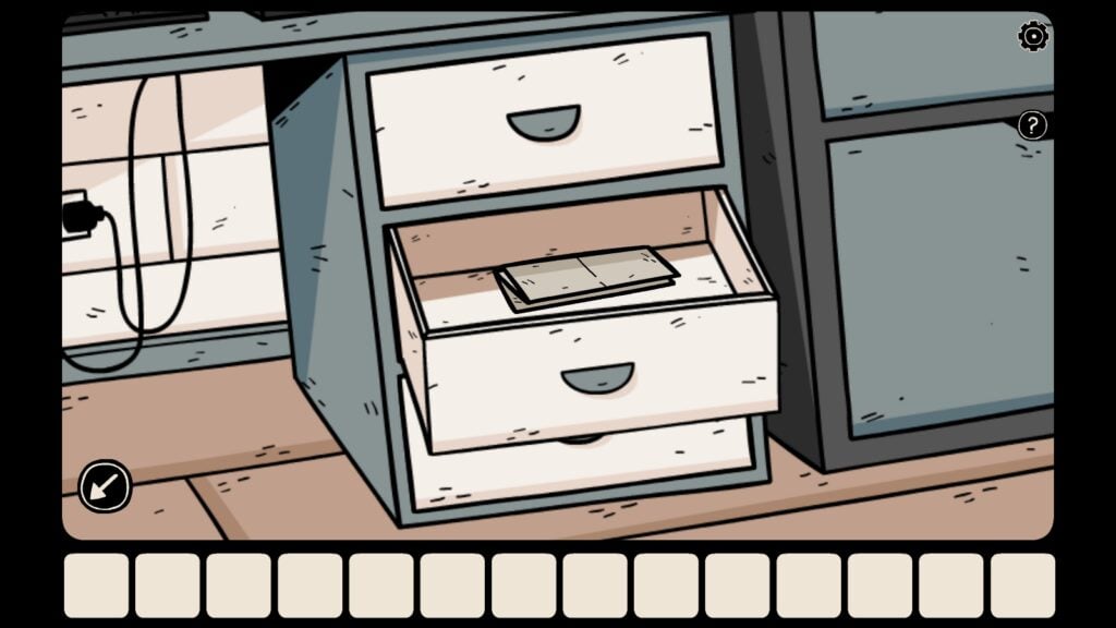 Middle drawer contains the map. 