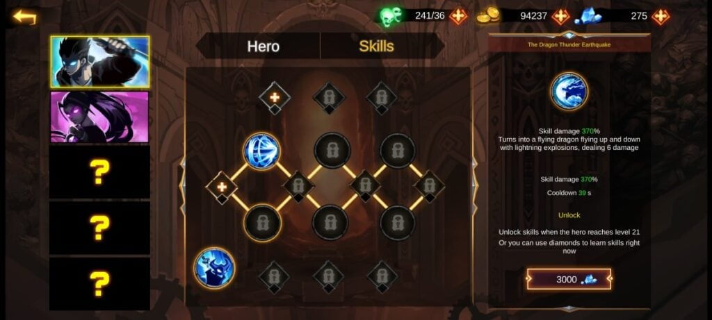 Thorne hero skills