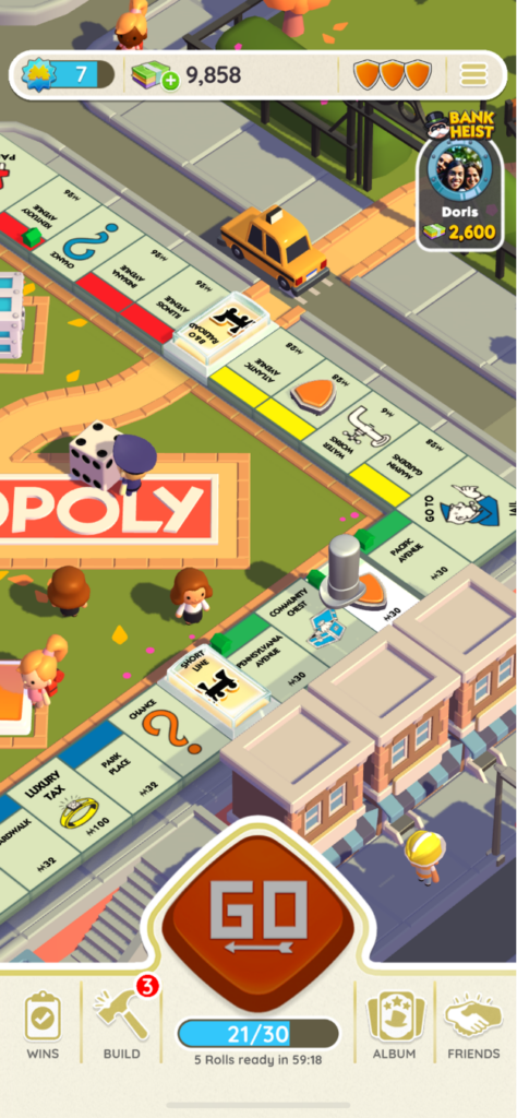 free dice rolls on the monopoly go board