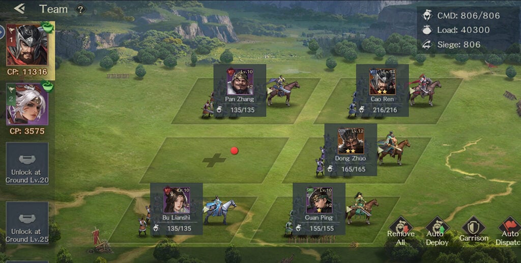 Throne of Three Kingdoms Teams