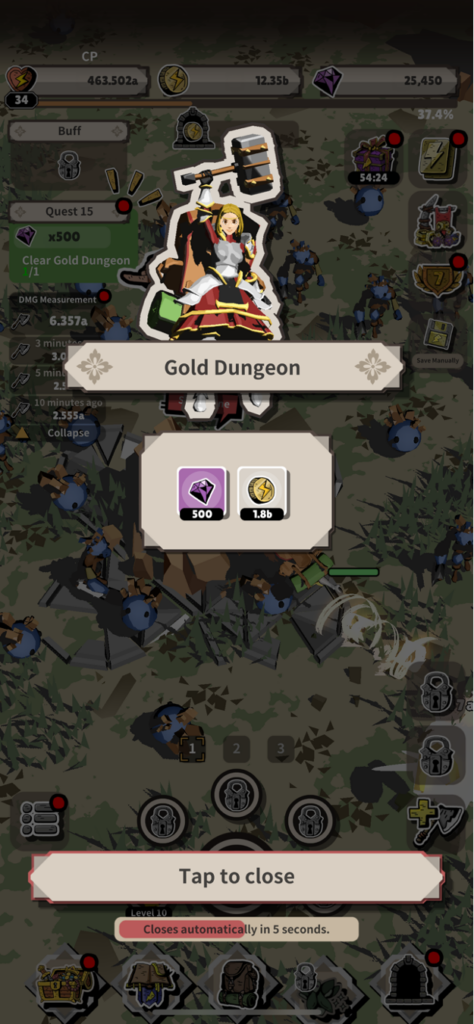 gold dungeon in the game