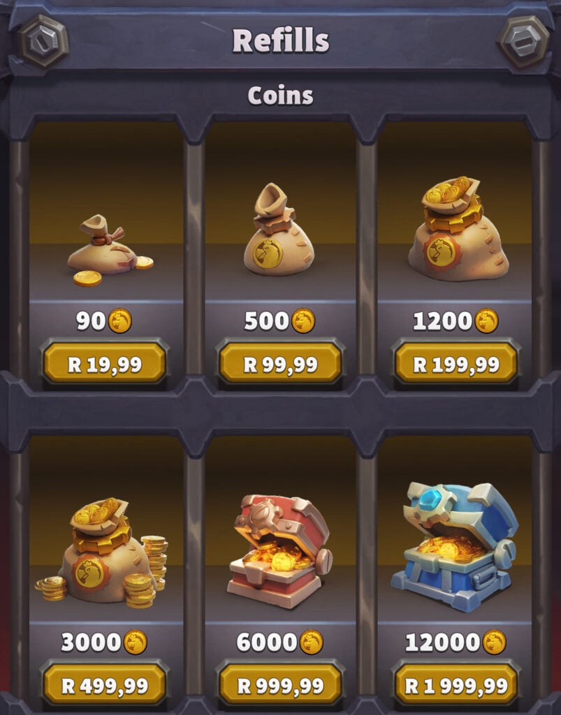 Warcraft Rumble Shop - Refills purchases