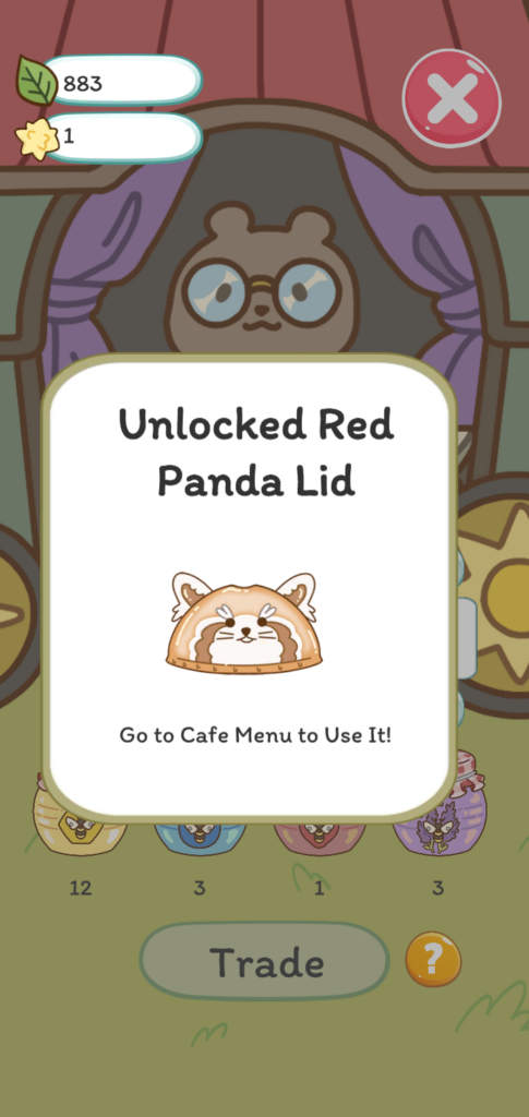 Unlocked red panda special lid 