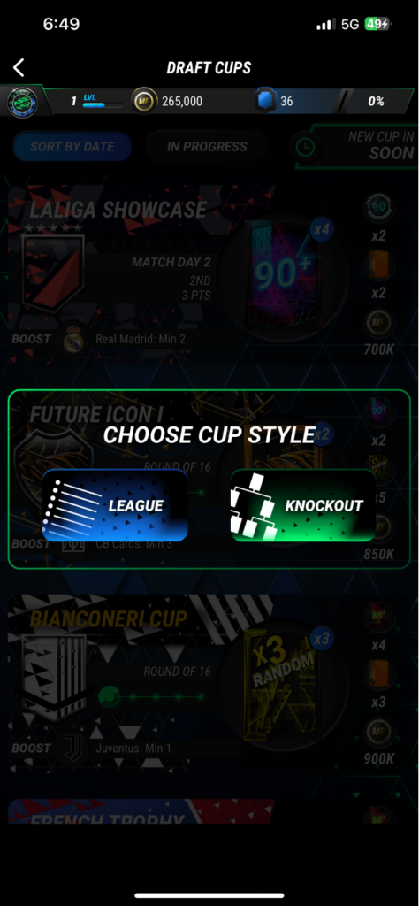 choose a cup style madfut 24 