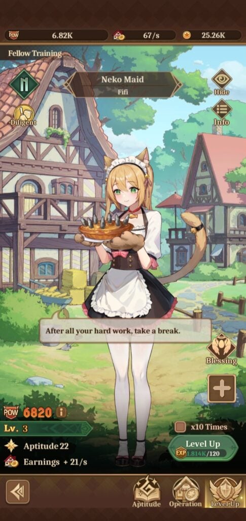 Screenshot of Fifi in Isekai: Slow Life.