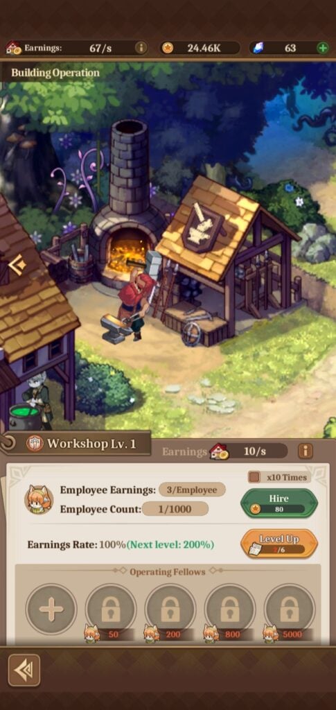 Screenshot of the Workshop in Isekai: Slow Life.